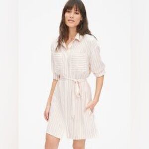 GAP Stripe Patch Pocket Shirt Dress Medium
